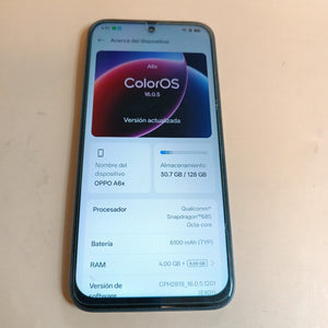 CELULAR OPPO A6X CPH2819 (2025) 128 GB 4 GB RAM (SEMINUEVO)