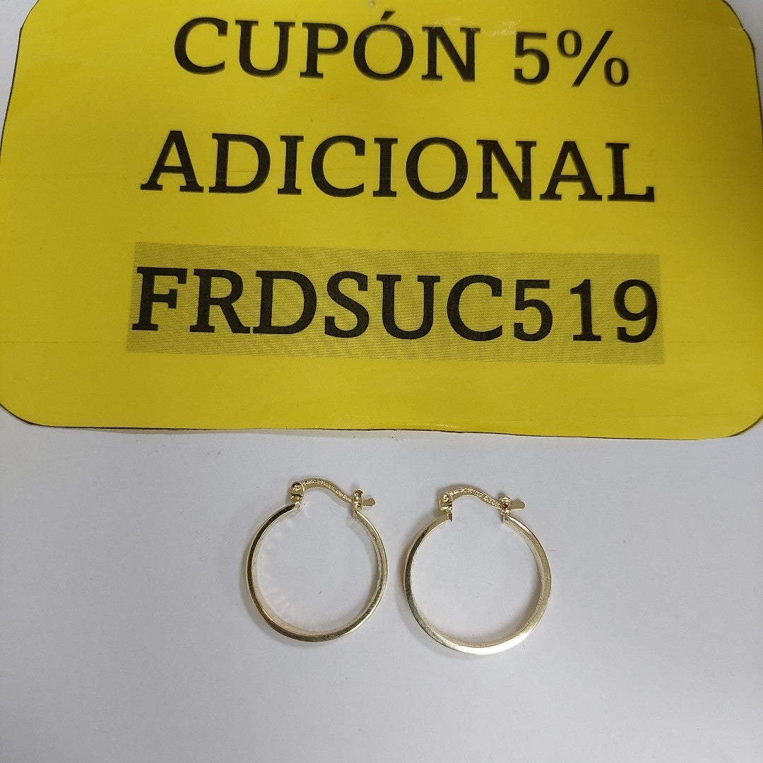 ARETES ARRACADAS CON NUMEROS ROMANOS 14K 2.3 GR ECT2 (NUEVO)