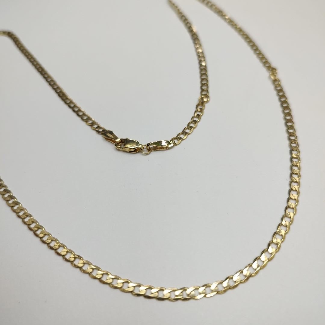 CADENA TEJIDO BARBADA 14K 60 CM 8.8 GR (NUEVO)