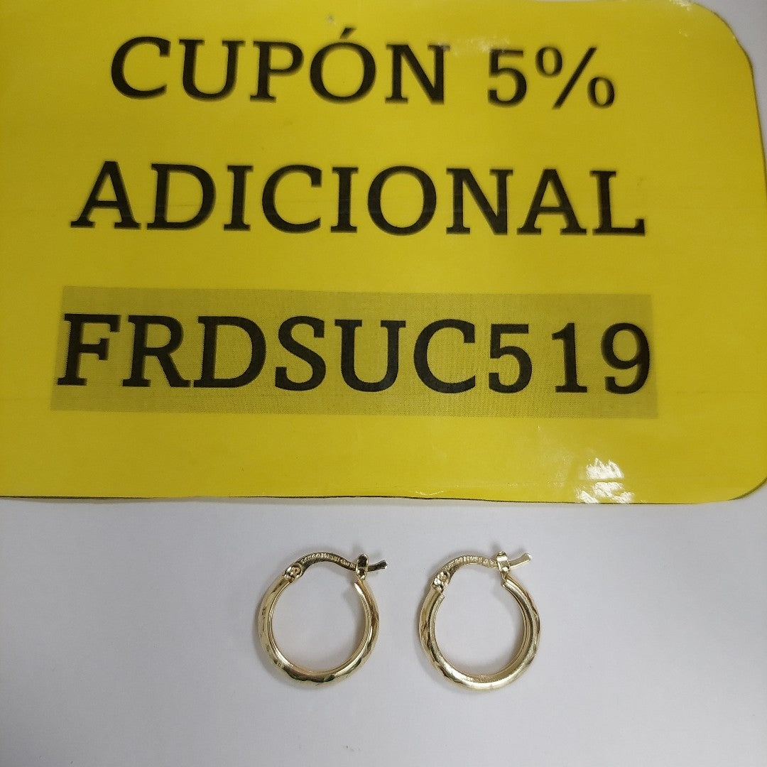 ARETES ARRACADAS FACETADAS 14K 2.2 GR 02107F0 (NUEVO)