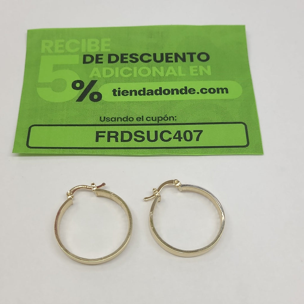ARETES ARRACADAS CON NUMEROS ROMANOS 14K 2.8 GR ETT 01 (NUEVO)