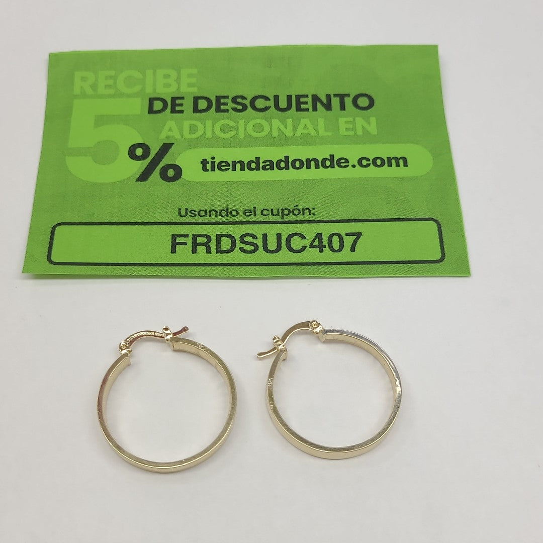 ARETES ARRACADAS CON NUMEROS ROMANOS 14K 2.8 GR ETT 01 (NUEVO)