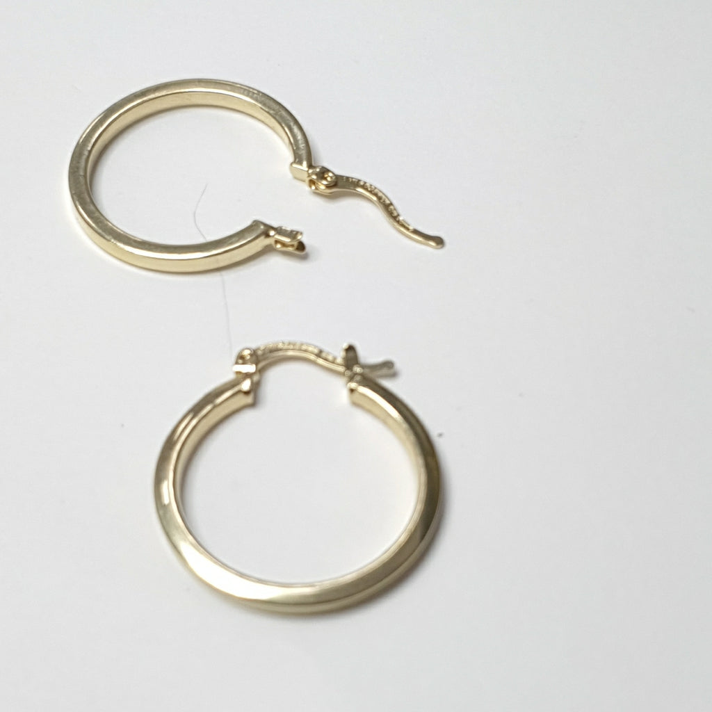ARETES ARRACADAS LISAS 14K 1.6 GR ECT2 V (NUEVO)