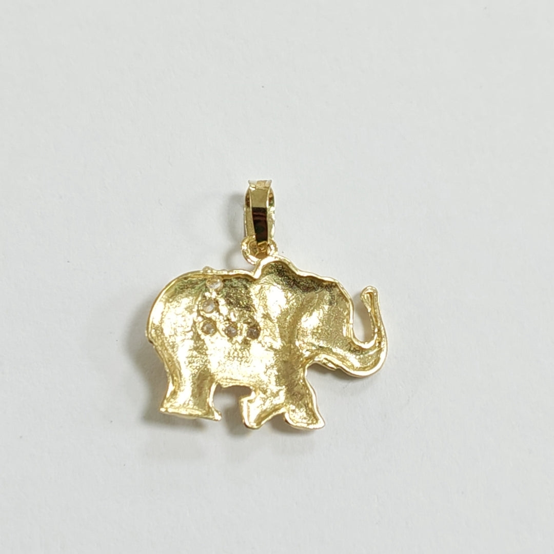 DIJE ELEFANTE CON CIRCONIAS 14K 1.4 GR DA 2 (NUEVO)