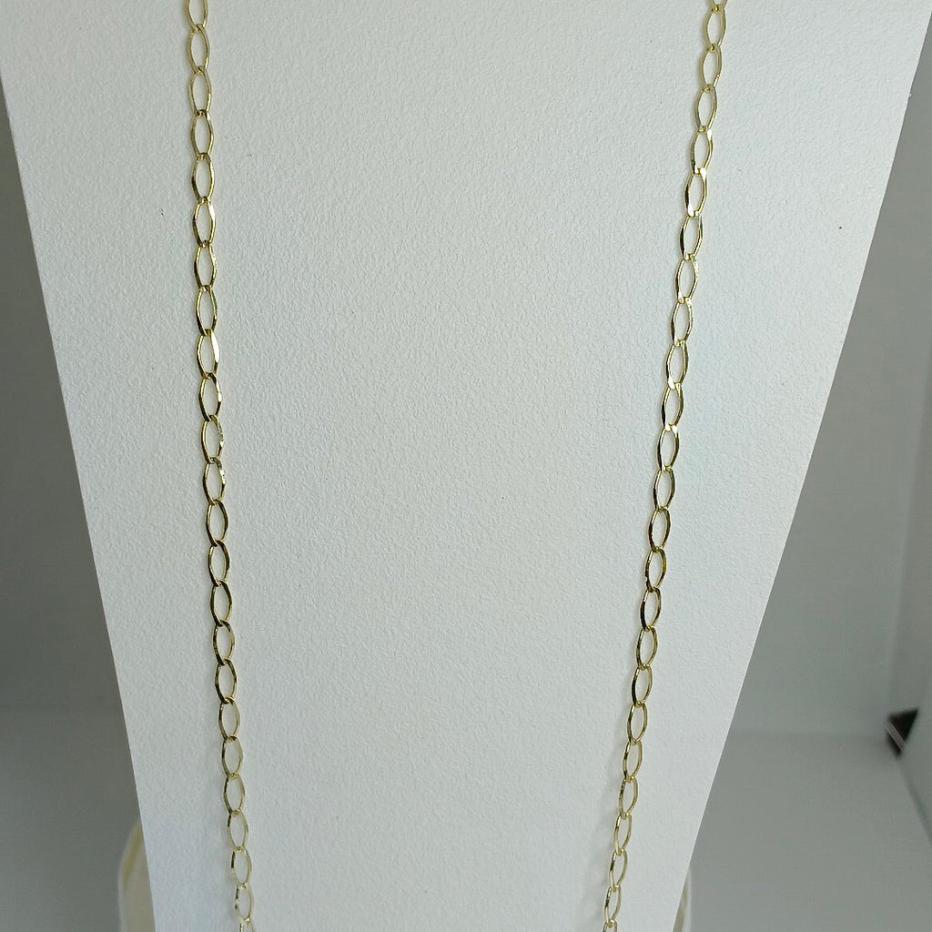 CADENA TEJIDO 3X1 DIAMANTADA 14K 60CM 5GR MPR060 (NUEVO)