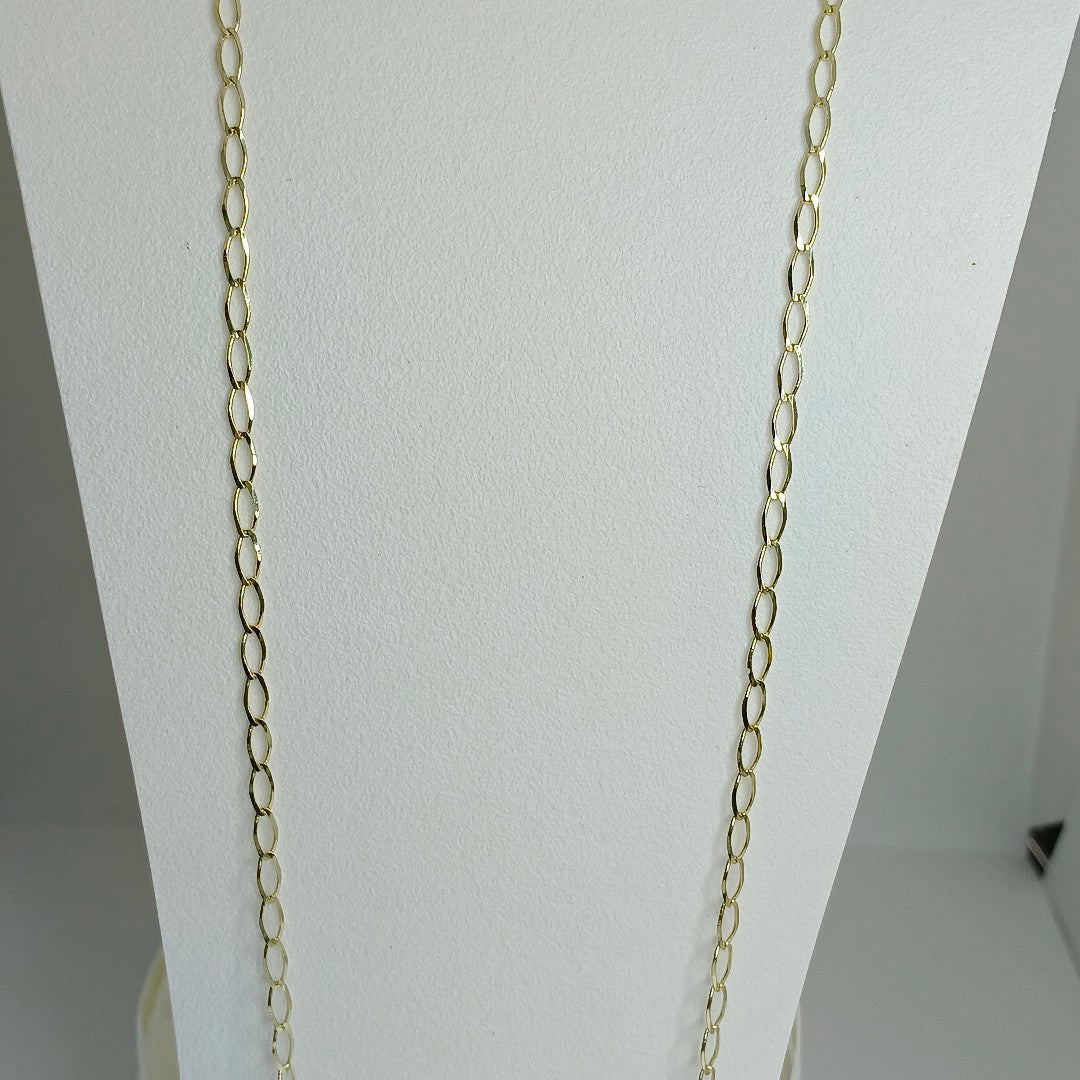 CADENA TEJIDO 3X1 DIAMANTADA 14K 60CM 5GR MPR060 (NUEVO)