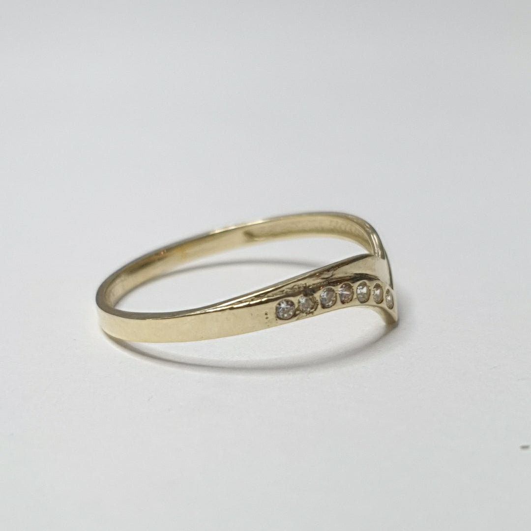 ANILLO CON CIRCONIAS 14K 8 TALLA 1 GR ET 03 (NUEVO)
