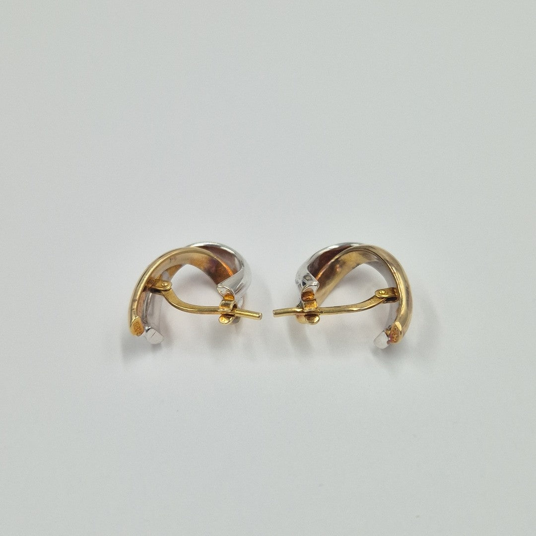 ARRACADAS PAR ORO, ORO BLANCO, ORO COMBINADO 10 K 2 GRMS (SEMINUEVO)