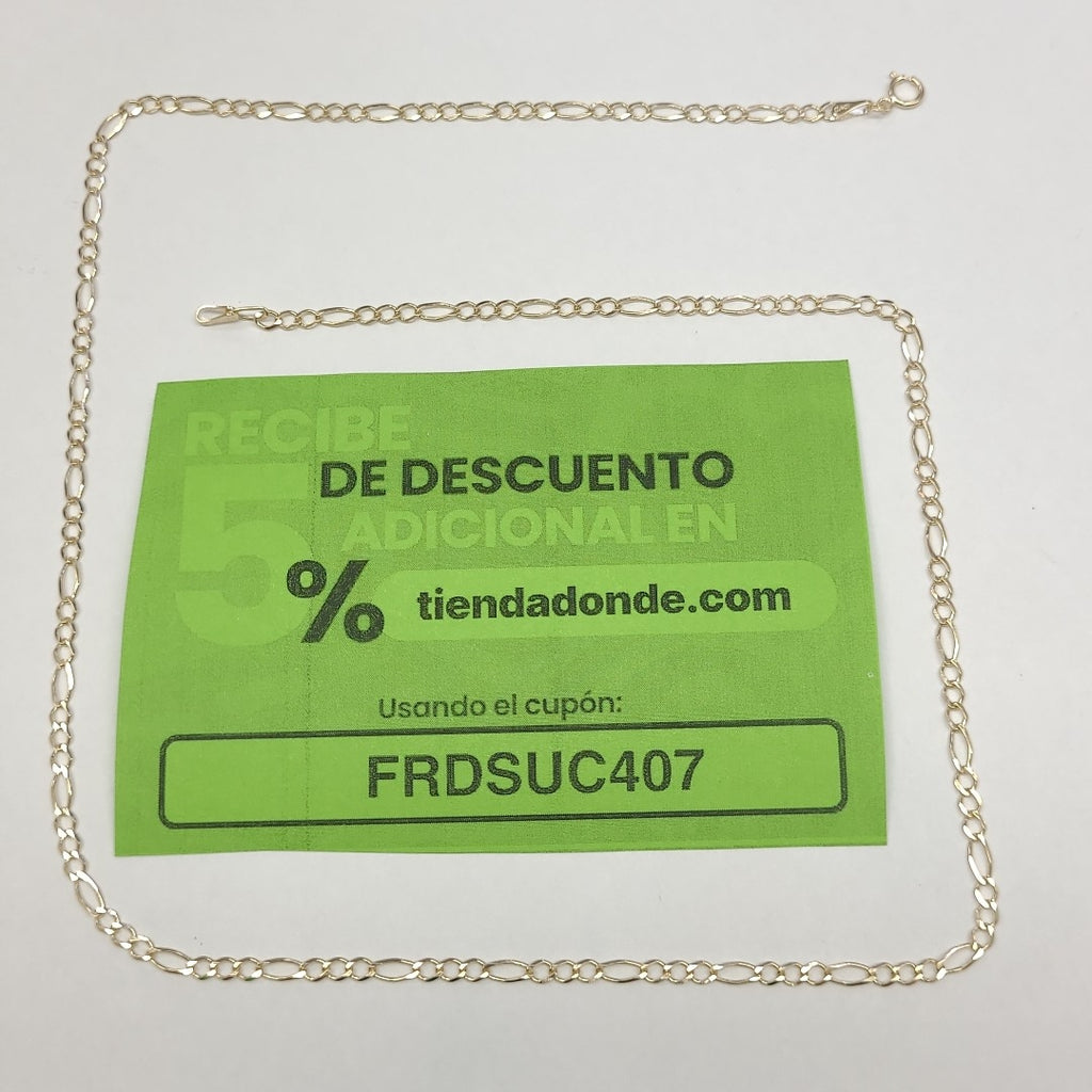 CADENA TEJIDO 3X1 10K 55CM 4GR FIGAROROMBO060 (NUEVO)