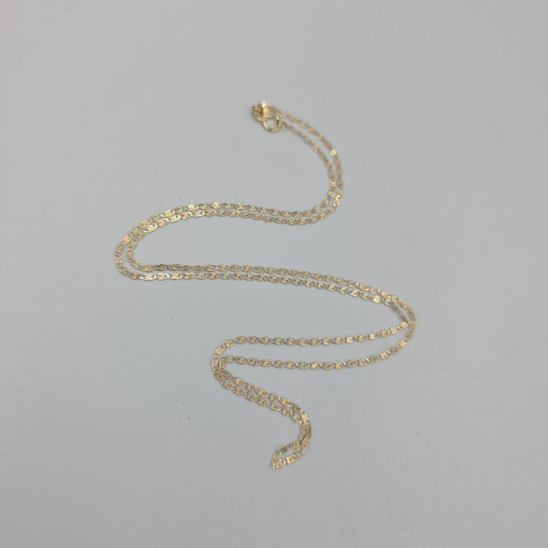 CADENA TEJIDO GUCHI COMBINADA 10K 55CM 1.9GR GUCHIESTRELLA030 (NUEVO)