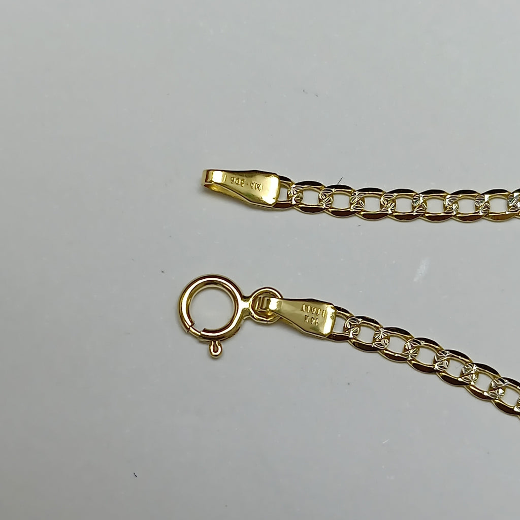 PULSERAS DAMA BARBADA DIAMANTADA ORO 14K 1.5 (NUEVO)