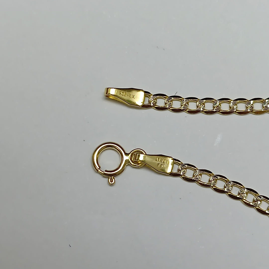 PULSERAS DAMA BARBADA DIAMANTADA ORO 14K 1.5 (NUEVO)