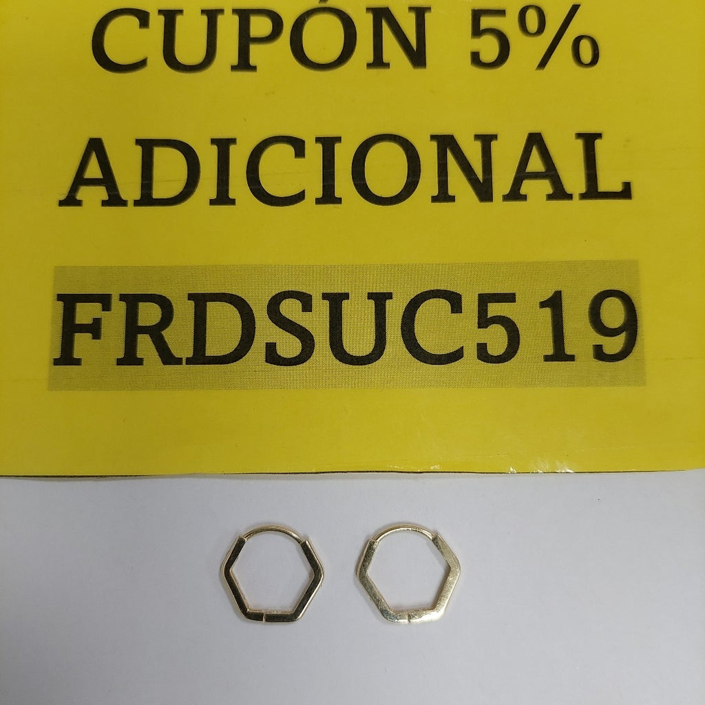 ARETES HUGGIES CON CIRCONIAS 14K 1.6 GR HR 01 (NUEVO)