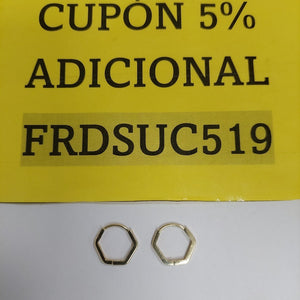 ARETES HUGGIES CON CIRCONIAS 14K 1.6 GR HR 01 (NUEVO)