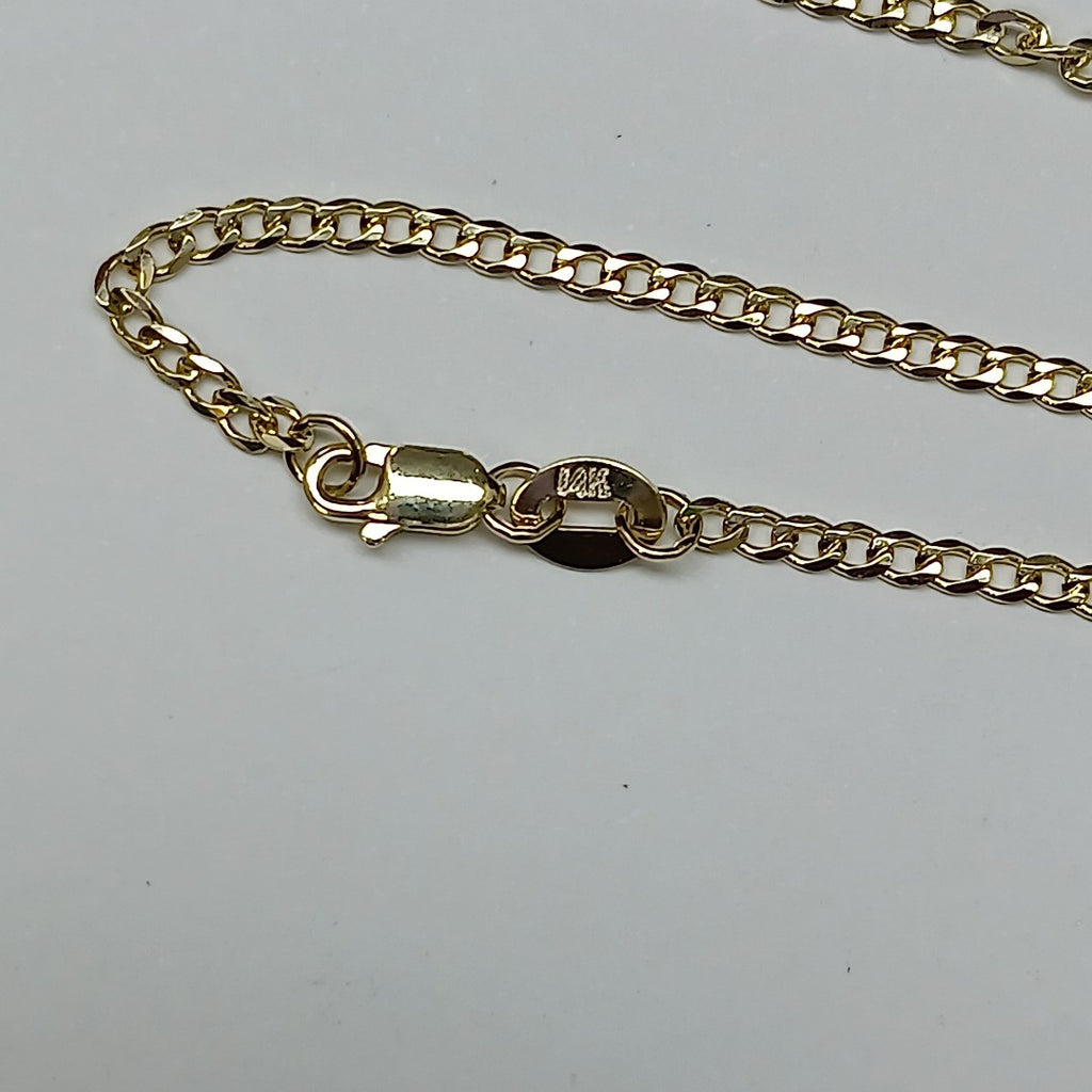 CADENA TEJIDO BARBADA 14K 55CM 4GR BP050 (NUEVO)