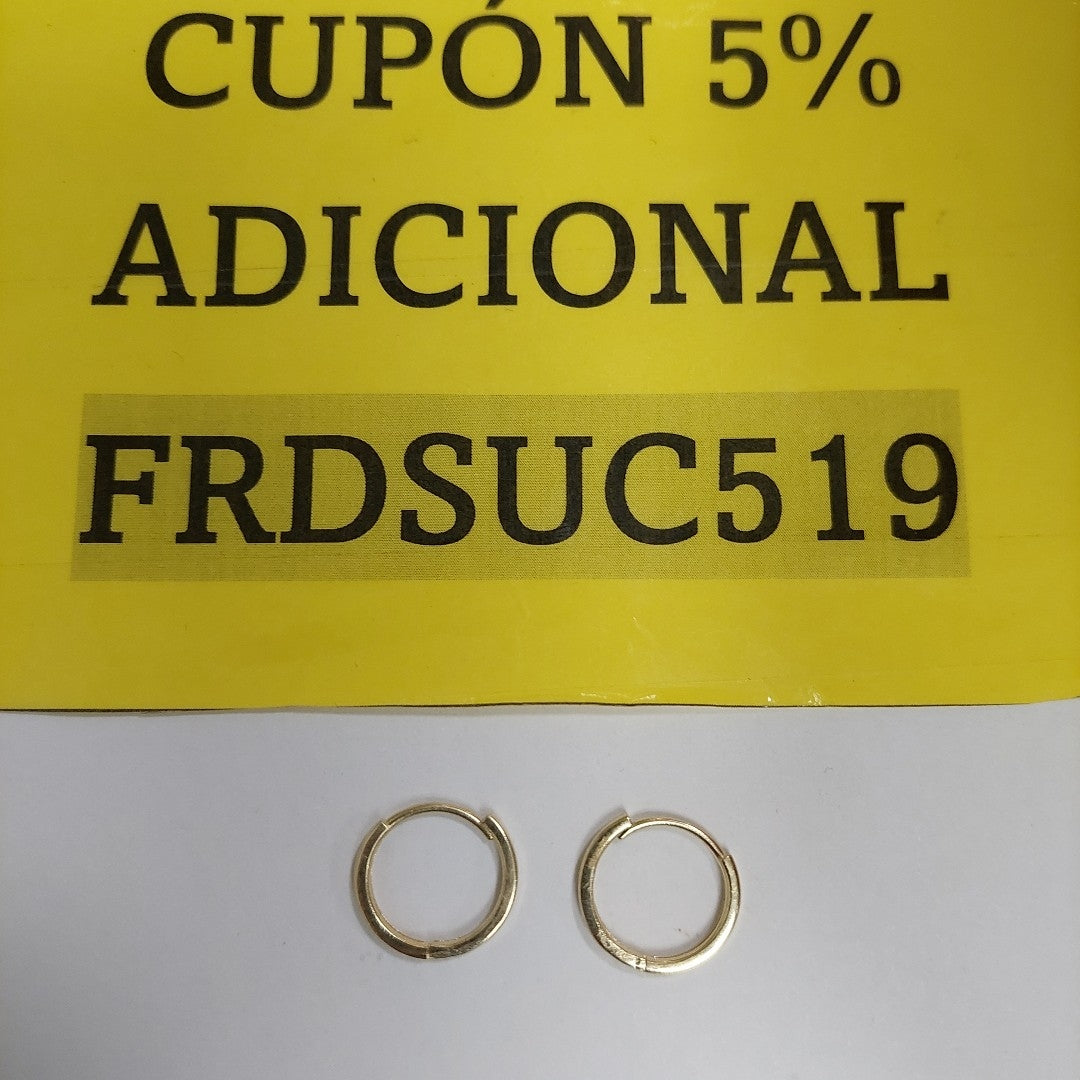 ARETES ARRACADAS LISA CHICA 14K 1.8 GR AC 81 (NUEVO)