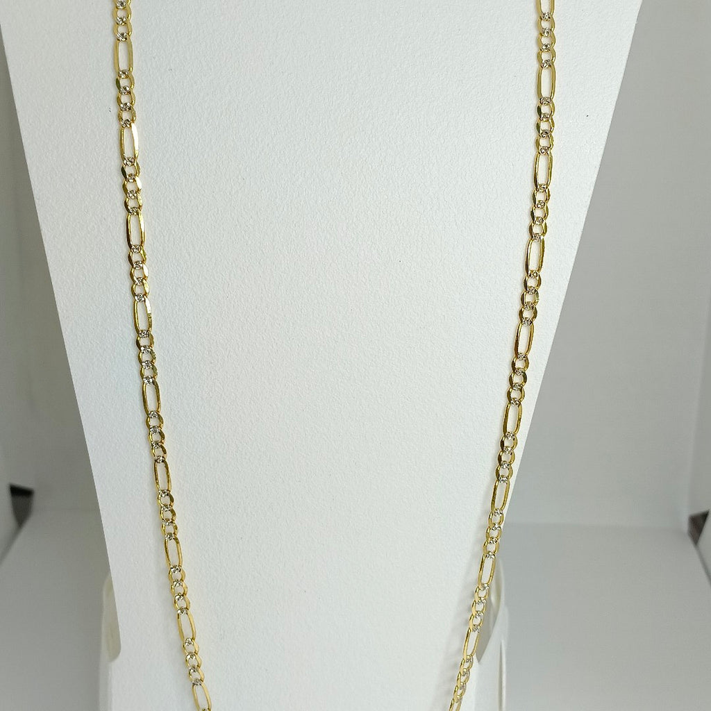 CADENA TEJIDO 3X1 DIAMANTADA 14K 60CM 8.8GR FDR08060 (NUEVO)