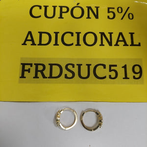 ARETES HUGGIES MORADO 14K 2.7 GR H 96 (NUEVO)