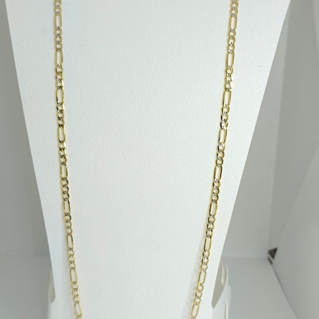 CADENA TEJIDO 3X1 DIAMANTADA 14K 60CM 8.6GR FPR08060 (NUEVO)
