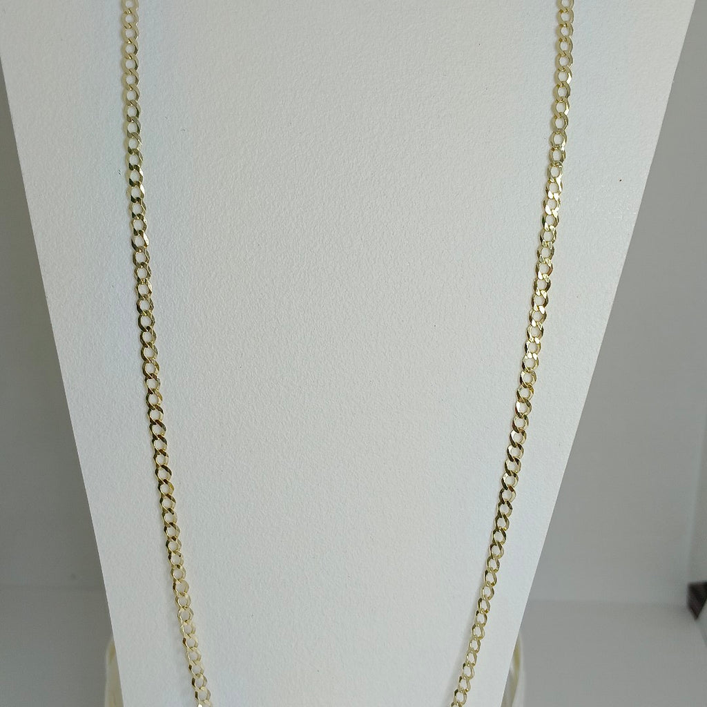 CADENA TEJIDO ESLABONES 10K 60CM 4.5GR CUBANAABIERTA060 (NUEVO)