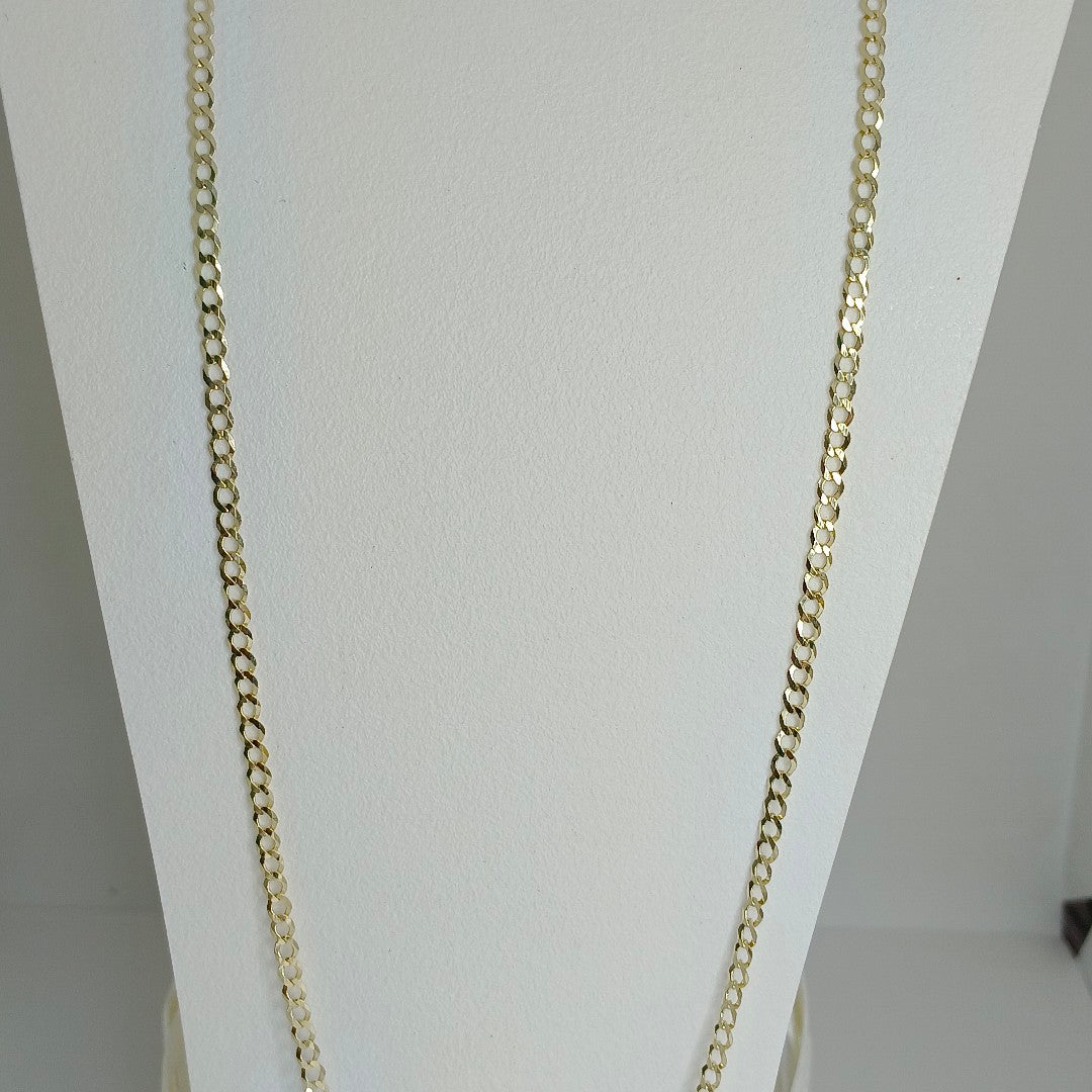 CADENA TEJIDO ESLABONES 10K 60CM 4.5GR CUBANAABIERTA060 (NUEVO)