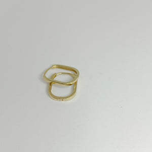 ARETES ARRACADAS RECTANGULAR 14K 2.4 GR HR 04 (NUEVO)