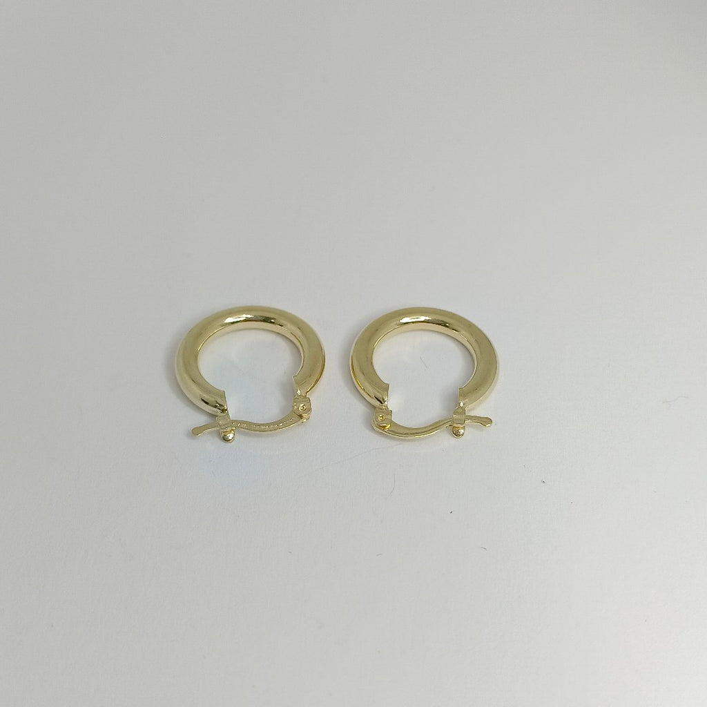ARETES ARRACADAS LISAS 14K 1.8 GR ET 05 (NUEVO)