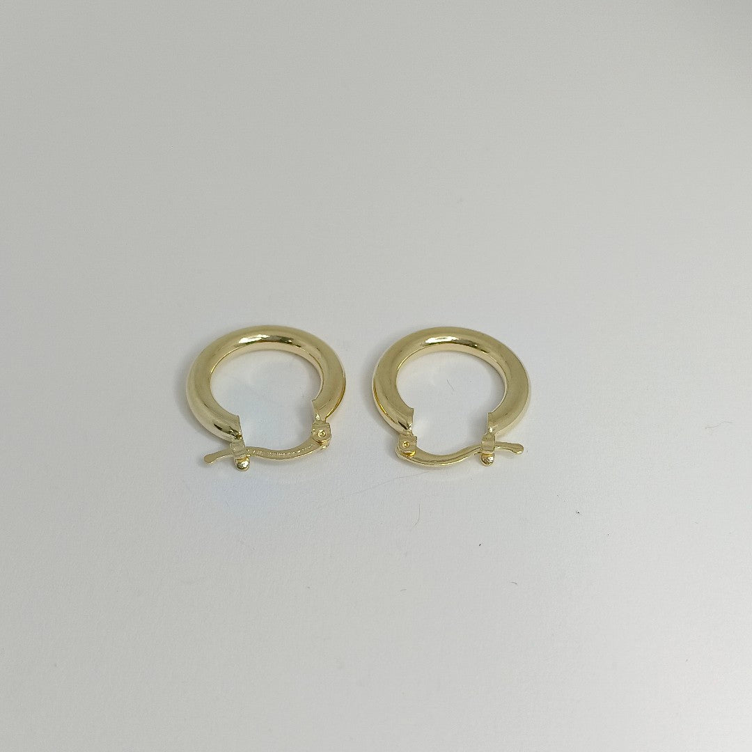ARETES ARRACADAS LISAS 14K 1.8 GR ET 05 (NUEVO)