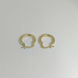 ARETES ARRACADAS LISAS 14K 1.8 GR ET 05 (NUEVO)
