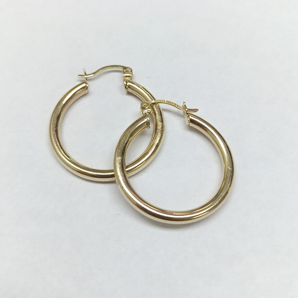 ARETES ARRACADAS LISAS 10K TALLA 2.9 GR (NUEVO)