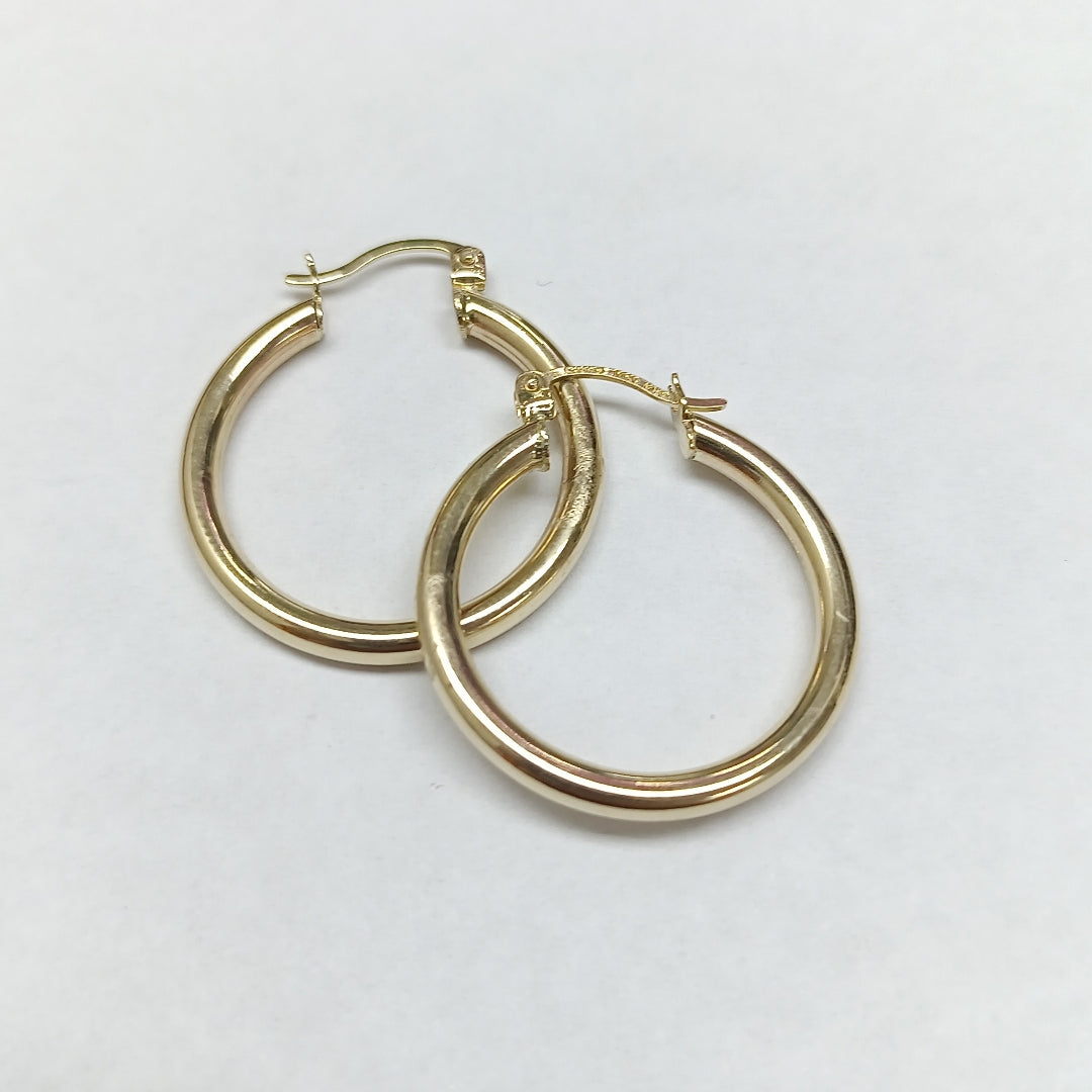 ARETES ARRACADAS LISAS 10K TALLA 2.9 GR (NUEVO)