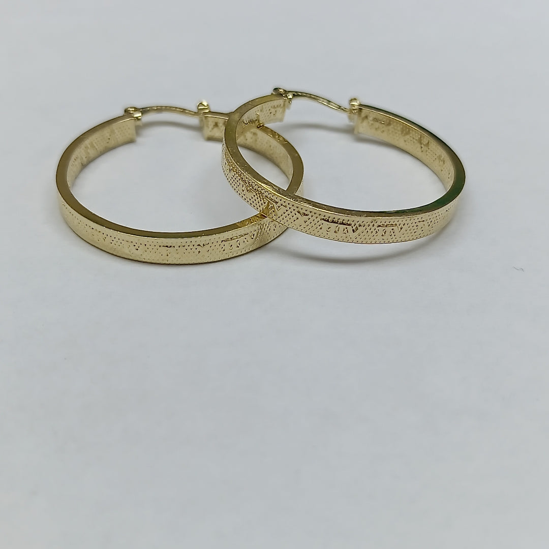 ARETES ARRACADAS CON NUMEROS ROMANOS 14K 2.7 GR ETT 01 (NUEVO)