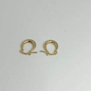 ARETES ARRACADAS LISA CHICA 14K 1.1 GR AC 81 (NUEVO)