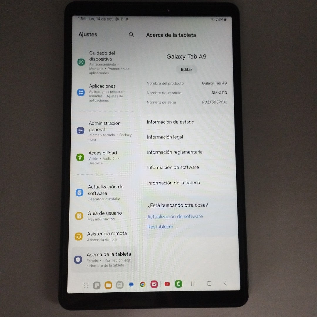 TABLETA SAMSUNG GALAXY TAB A9 SM-X110 (2023) (SEMINUEVO)