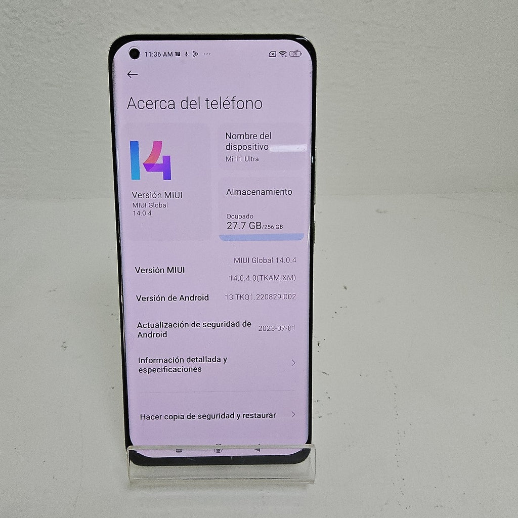 CELULAR XIAOMI MI 11 ULTRA M2102K1G (2021) (SEMINUEVO)