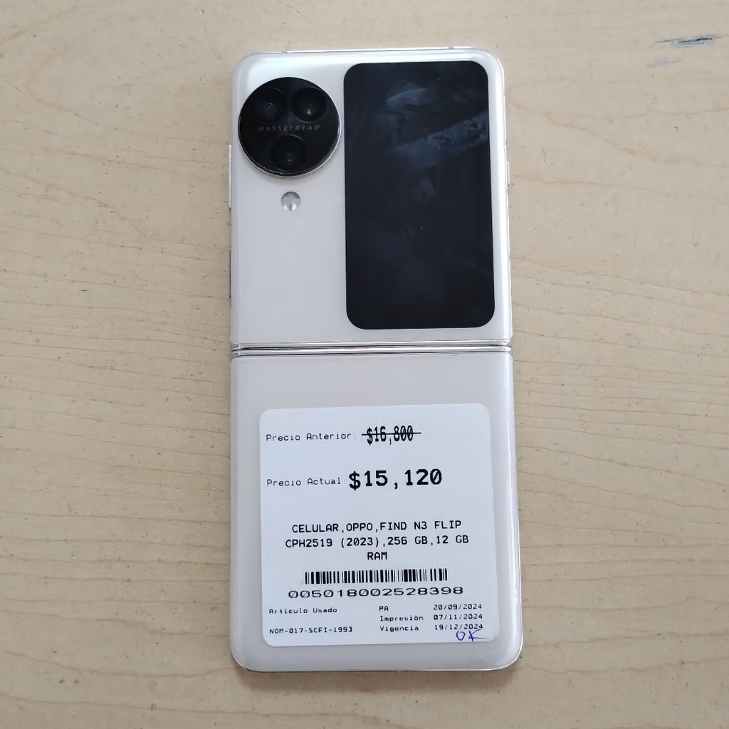 CELULAR OPPO  FIND N3 FLIP CPH2519 (2023) (SEMINUEVO)