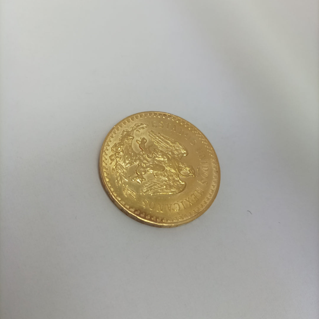 K1 41,60 GRMS - DTO. 0,00 GRMS - 21 K - AVALÚO 61776,00 * IDENTIFICACIÓN  MONEDA NOMINATIVA * MONEDAS PESOS  50 PESOS (SEMINUEVO)