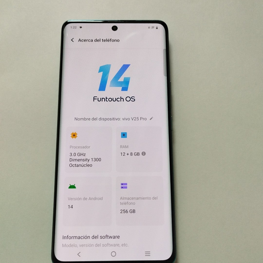 CELULAR VIVO V25 PRO V2158 256 GB 12 GB RAM (SEMINUEVO)