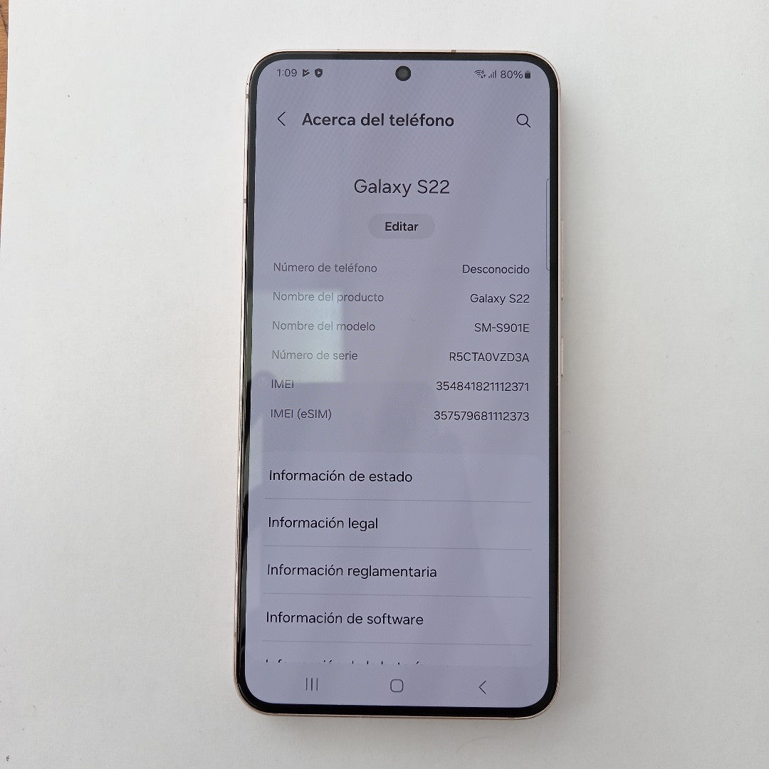 CELULAR SAMSUNG GALAXY S22 SM-S901E 128 GB 8 GB RAM (SEMINUEVO)