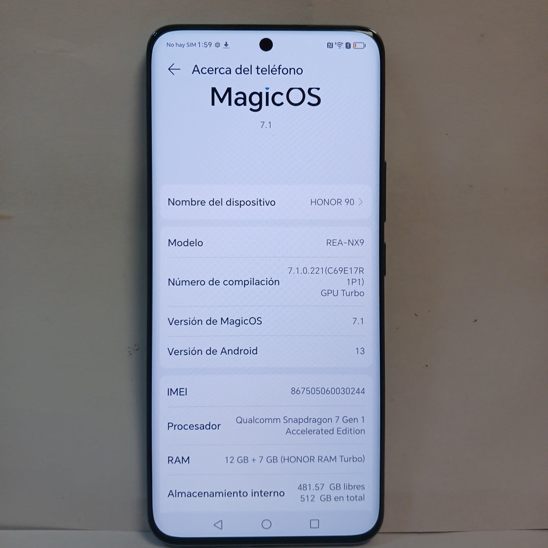 CELULAR HONOR 90 REA-NX9 (2023) 512 GB 12 GB RAM (SEMINUEVO)
