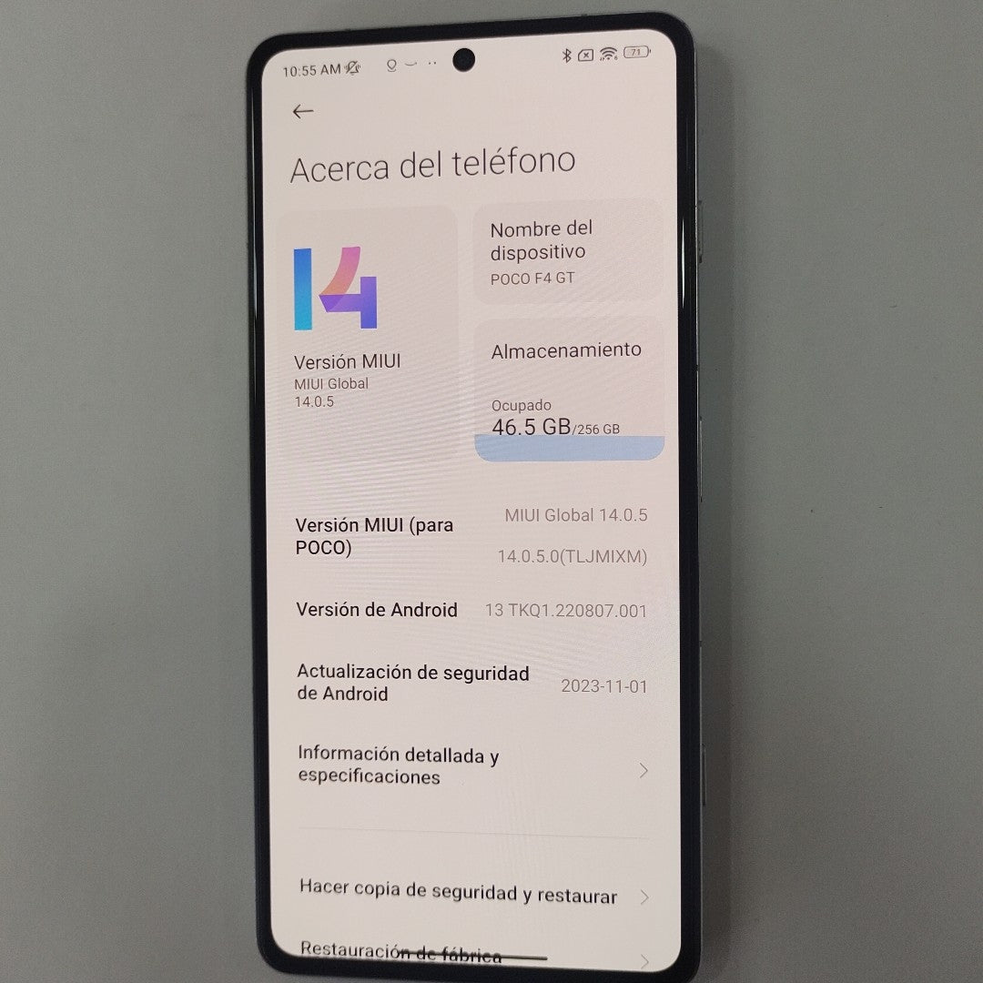 CELULAR XIAOMI POCO F4 GT 21121210G 256 GB 12 GB RAM (SEMINUEVO)