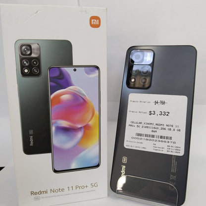 CELULAR XIAOMI REDMI NOTE 11 PRO+ 5G 21091116UG  256 GB 8 GB RAM (SEMINUEVO)