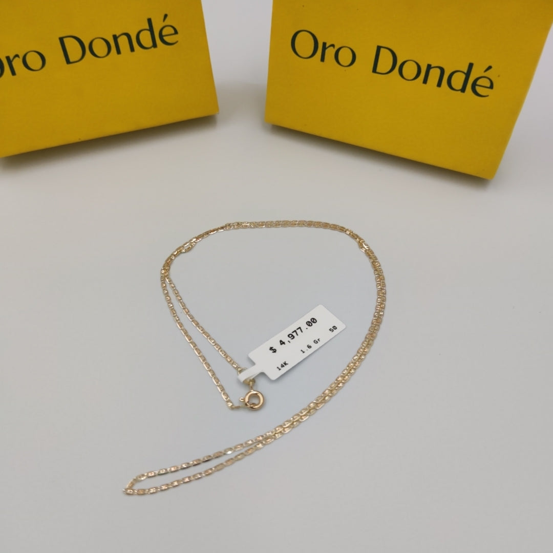 CADENAS VALENTINA/ESPEJO ORO 14K 1.6 (NUEVO)