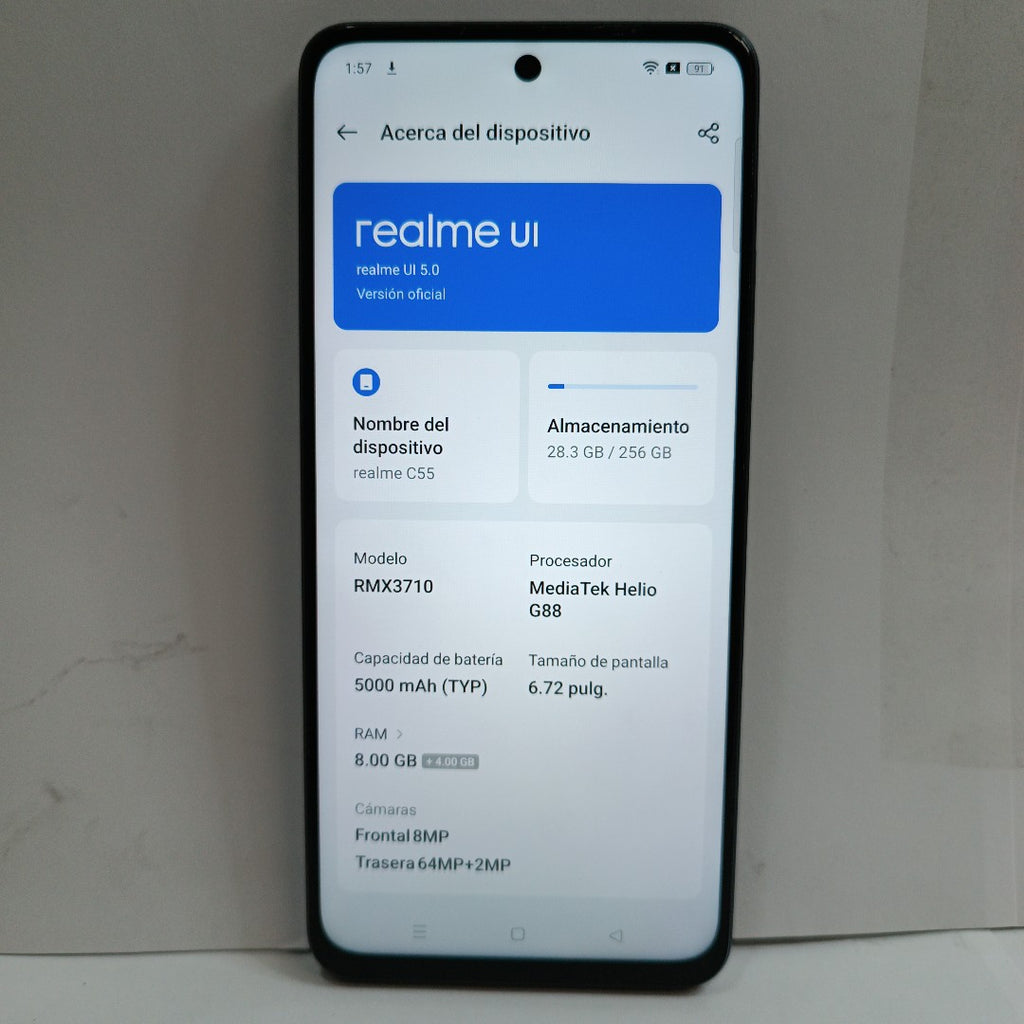 CELULAR REALME C55 RMX3710 (2023) 256 GB 8 GB RAM (SEMINUEVO)