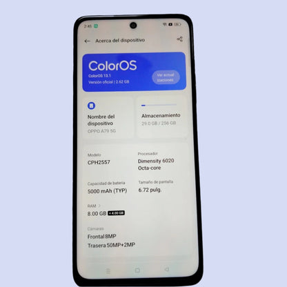 CELULAR OPPO  A79 CPH2557 (2023) 256 GB 8 GB RAM (SEMINUEVO)