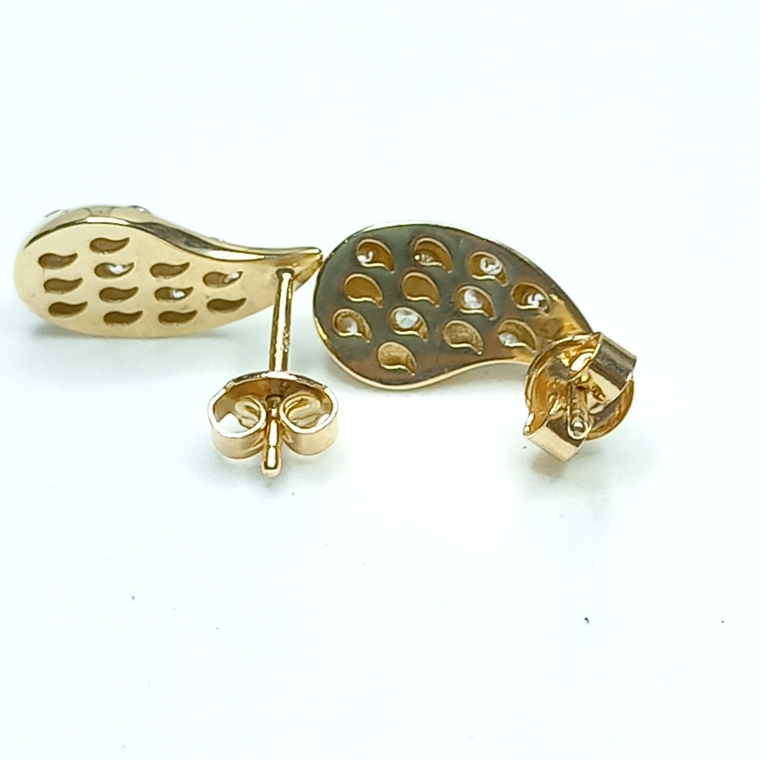 BROQUELES ORO 14K 2 (NUEVO)