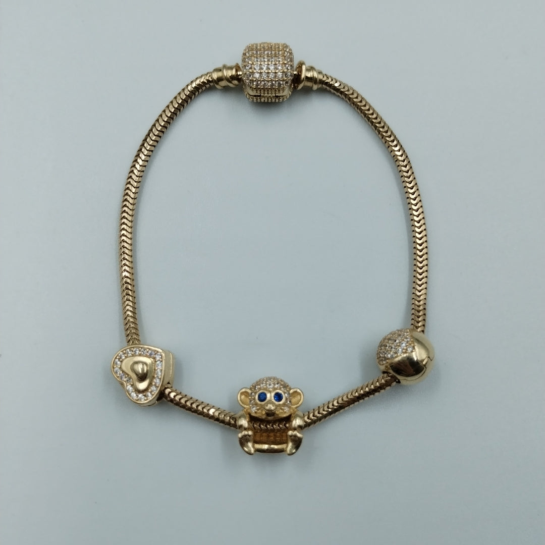 PULSERA CHARM ORO 14K 13.5 (NUEVO)