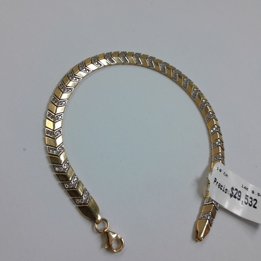 PULSERAS DAMA ORO 14K 9.5 (NUEVO)