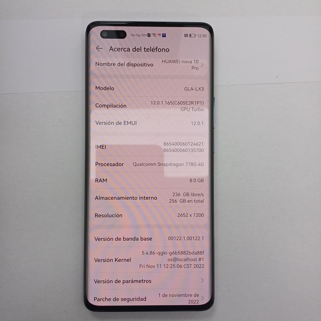 CELULAR HUAWEI NOVA 10 PRO GLA-LX3 256 GB 8 GB RAM (SEMINUEVO)