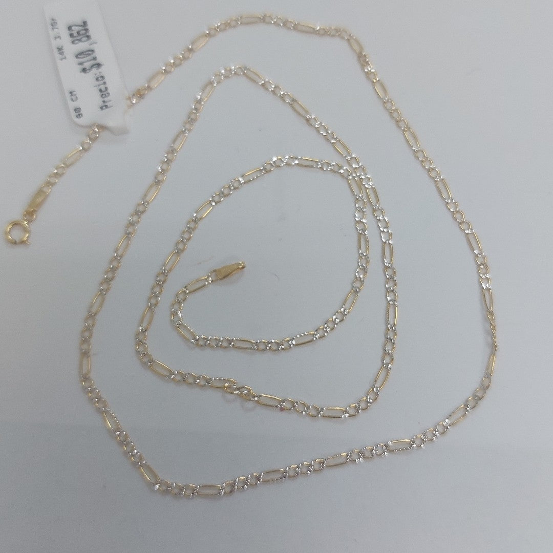 CADENAS CARTIER 3*1 DIAMANTADA ORO 14K 3.7 (NUEVO)